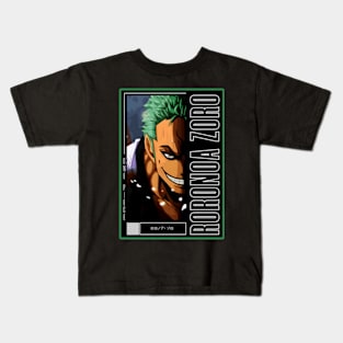 roronoa zoro streetwear one piece anime Kids T-Shirt